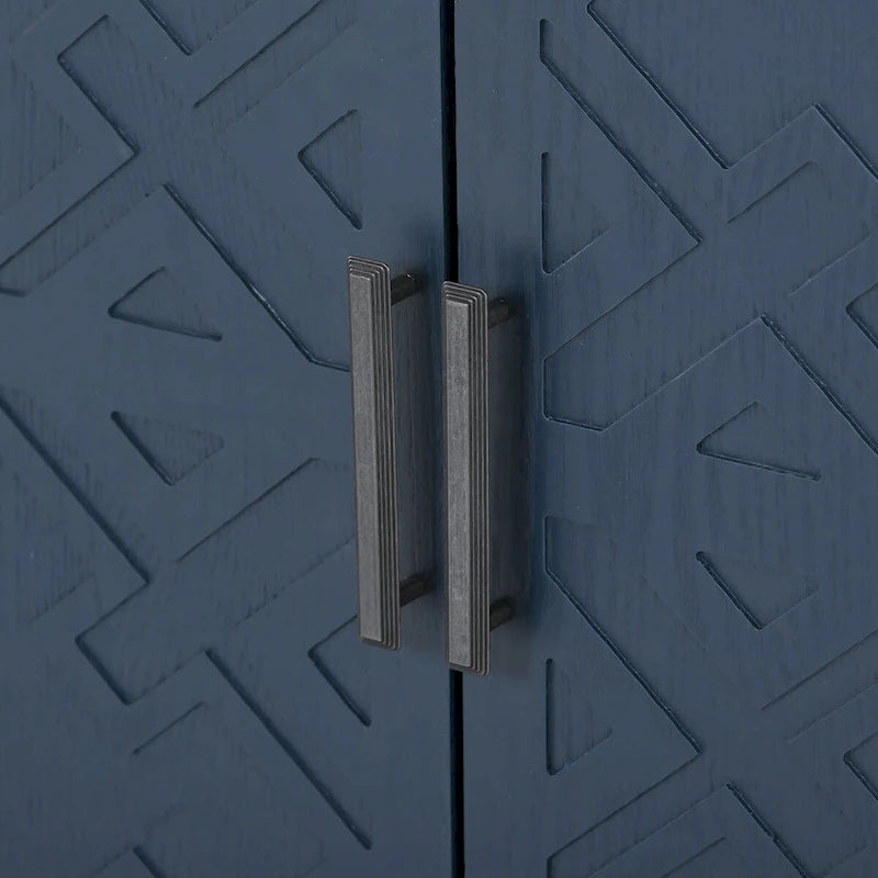 Accent Storage Cabinet Sideboard Wooden Cabinet with Antique Pattern Doors for Hallway, Entryway, Living Room, Bedroom