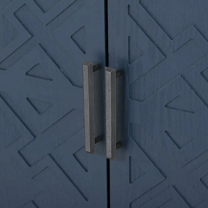 Accent Storage Cabinet Sideboard Wooden Cabinet with Antique Pattern Doors for Hallway, Entryway, Living Room, Bedroom