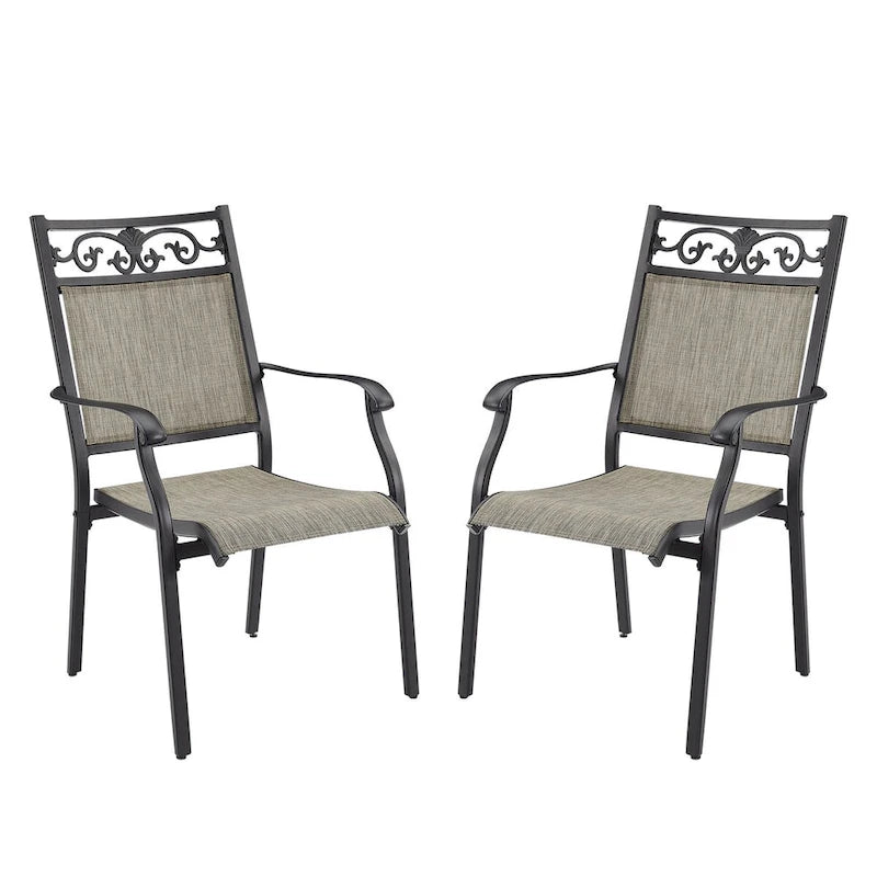 Outdoor Stackable Dining Chairs for All Weather, Set of 2 or 4