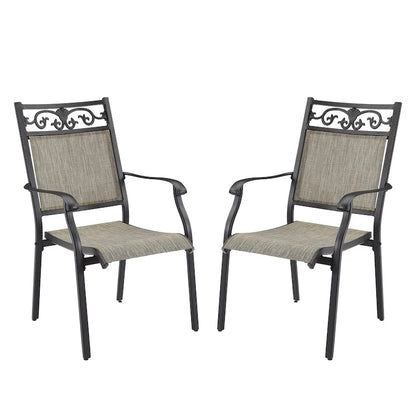 Outdoor Stackable Dining Chairs for All Weather, Set of 2 or 4