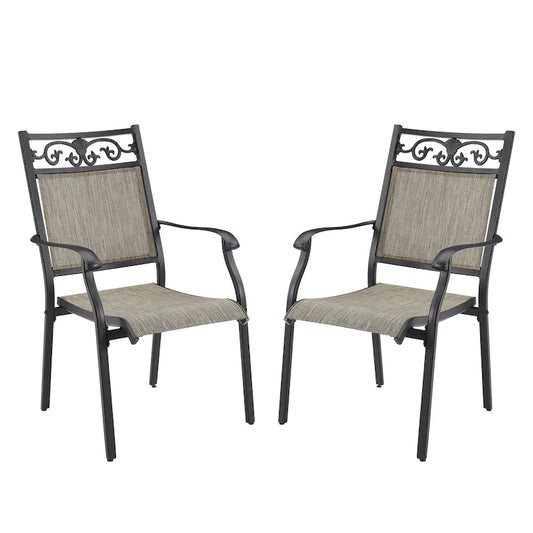 Outdoor Stackable Dining Chairs for All Weather, Set of 2 or 4