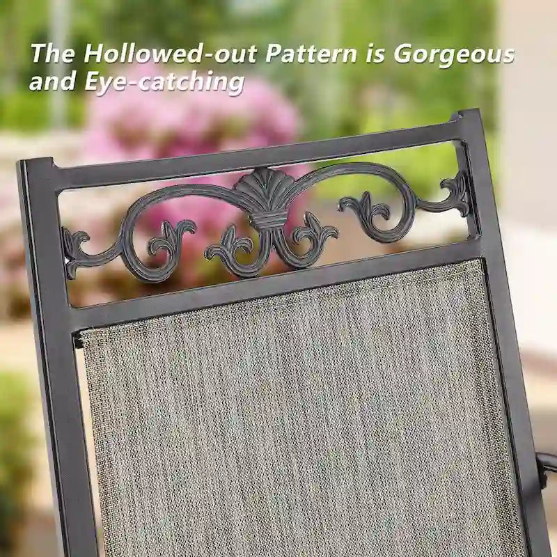 Outdoor Stackable Dining Chairs for All Weather, Set of 2 or 4