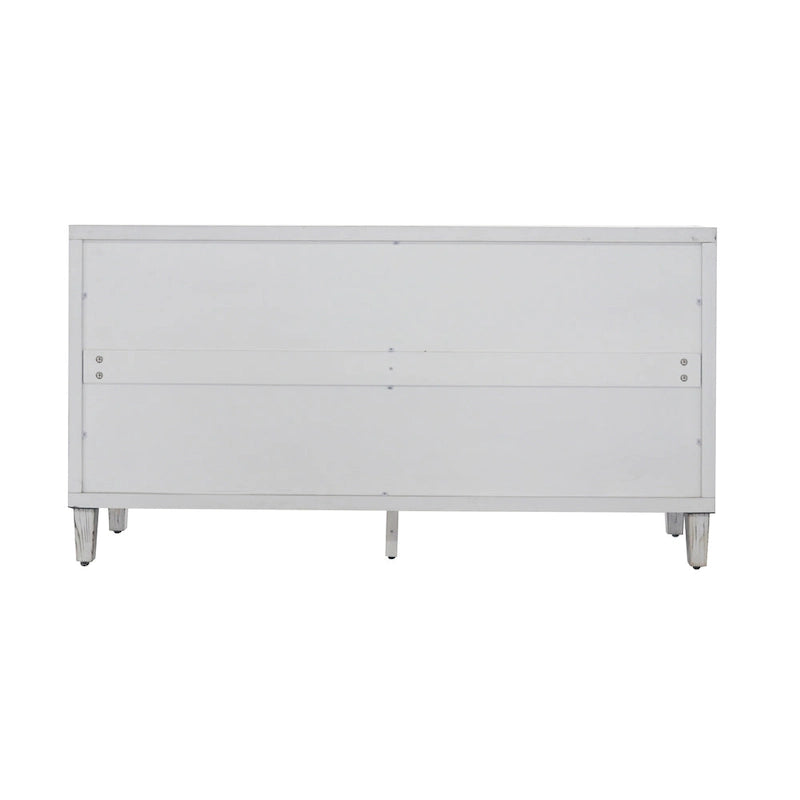 60-in Modern Wash White 4 Door Wooden Sideboard Buffet Server Accent Storage Cabinet