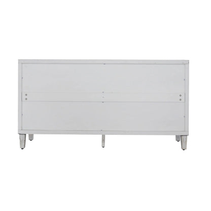 60-in Modern Wash White 4 Door Wooden Sideboard Buffet Server Accent Storage Cabinet