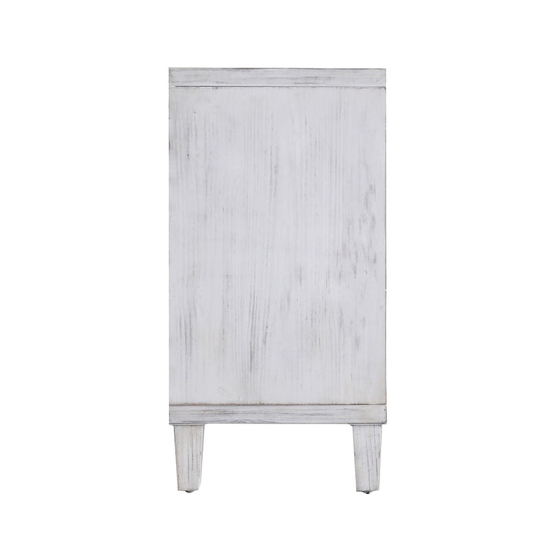 60-in Modern Wash White 4 Door Wooden Sideboard Buffet Server Accent Storage Cabinet
