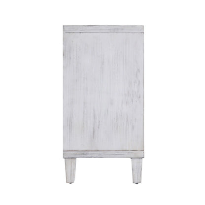 60-in Modern Wash White 4 Door Wooden Sideboard Buffet Server Accent Storage Cabinet