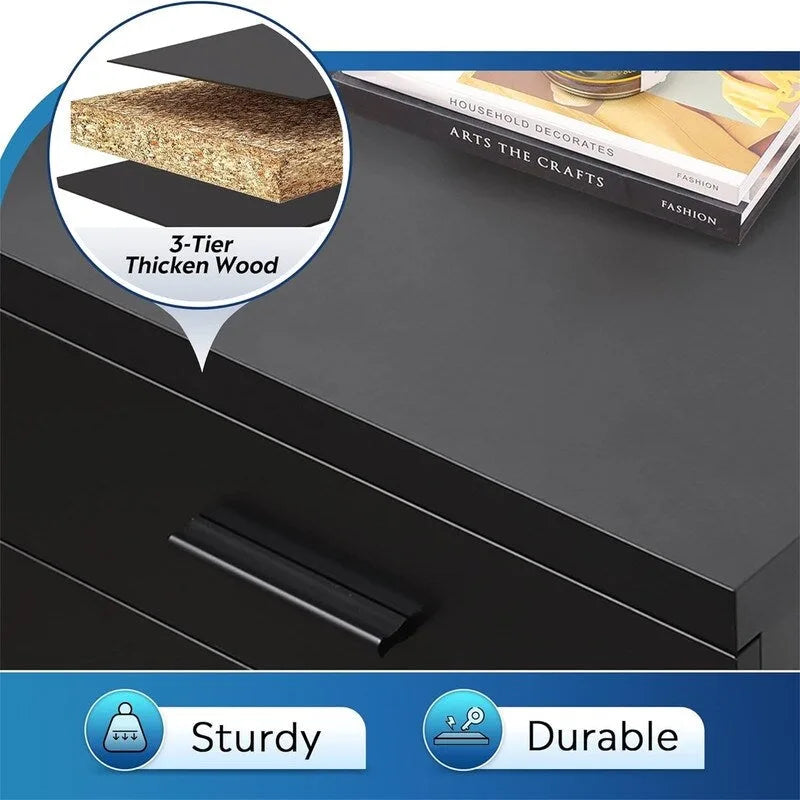 3 Drawer File Cabinet - 15.4D x 18.5W x 25.6H