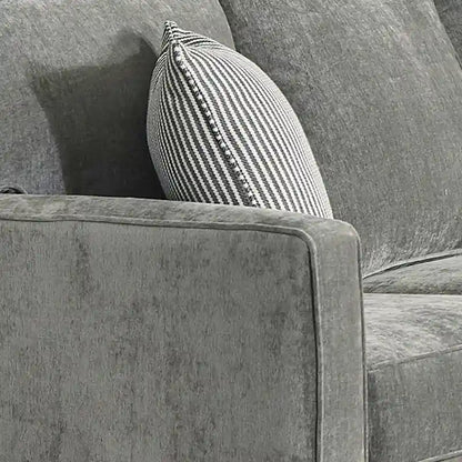 Maddox Grey Sectional Sofa Bed w/ Queen Gel Memory Foam Mattress