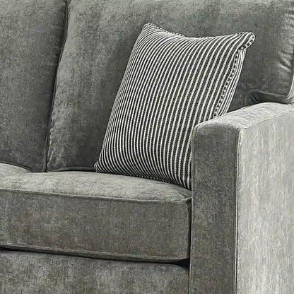 Maddox Grey Sectional Sofa Bed w/ Queen Gel Memory Foam Mattress