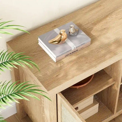 Rattan TV Stand for 65/75 Inch