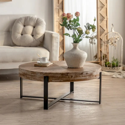 31.29Modern Retro Splicing Round Coffee Table