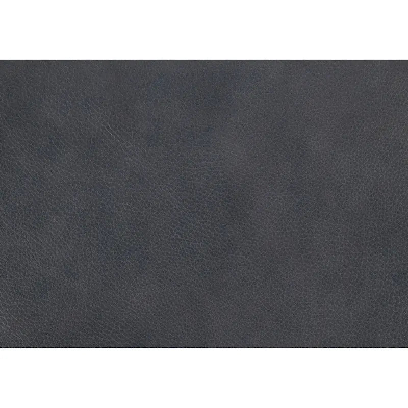 Lisa 88 Inch Sofa, Gray Top Grain and Split Leather, Brown Solid Wood