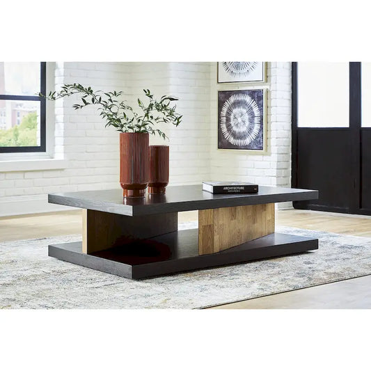 Signature Design by Ashley Kocomore Brown/Beige Coffee Table - 60W x 35D x 16H