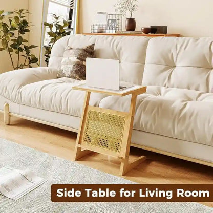 Z Shape Mid Century Modern End Table - 14D x 18W x 22H