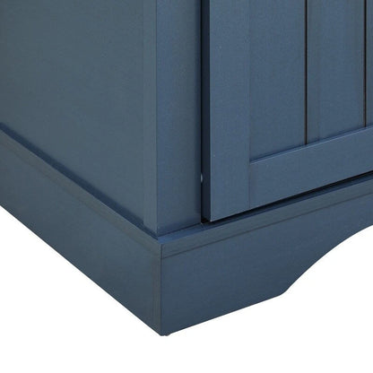 Rustic 47-inch Bar Cabinet with Sliding Barn Door