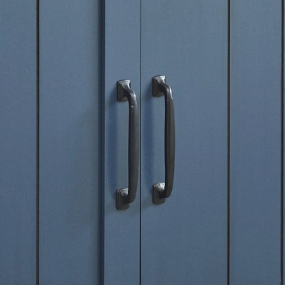 Rustic 47-inch Bar Cabinet with Sliding Barn Door