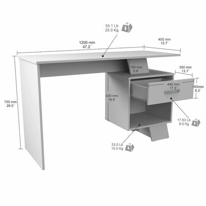 Asymmetrical Writing Desk by Inval