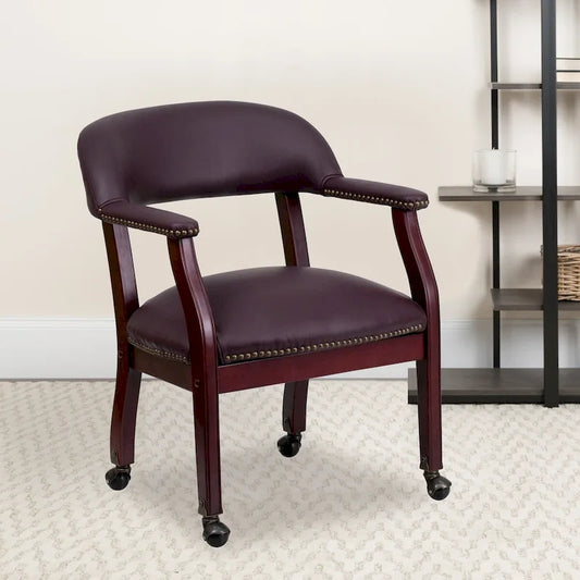 Conference Chair with Accent Nail Trim and Casters