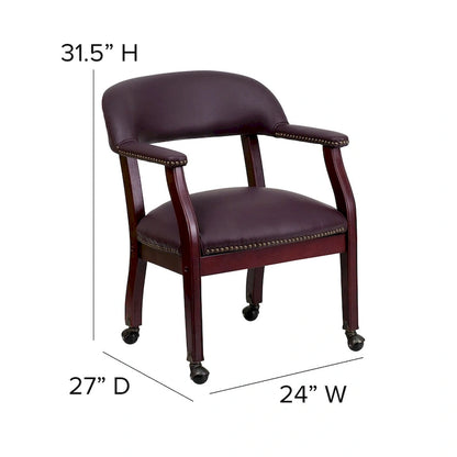 Conference Chair with Accent Nail Trim and Casters
