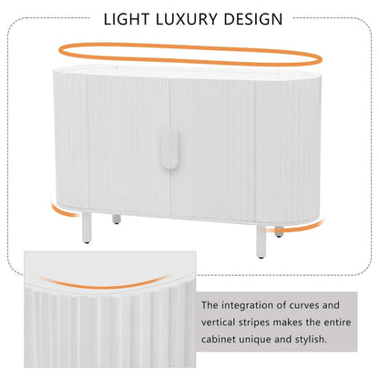 47.80 Inch high quality MDF Sideboard with Adjustable Shelves - 47.80 x 16.50