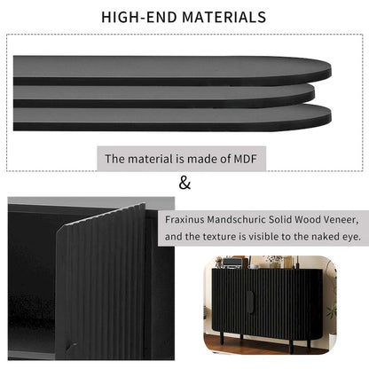 47.80 Inch high quality MDF Sideboard with Adjustable Shelves - 47.80 x 16.50