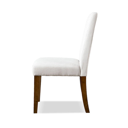 Furniture of America Drystan Rustic Ivory Padded Fabric Dining Chairs (Set of 2)