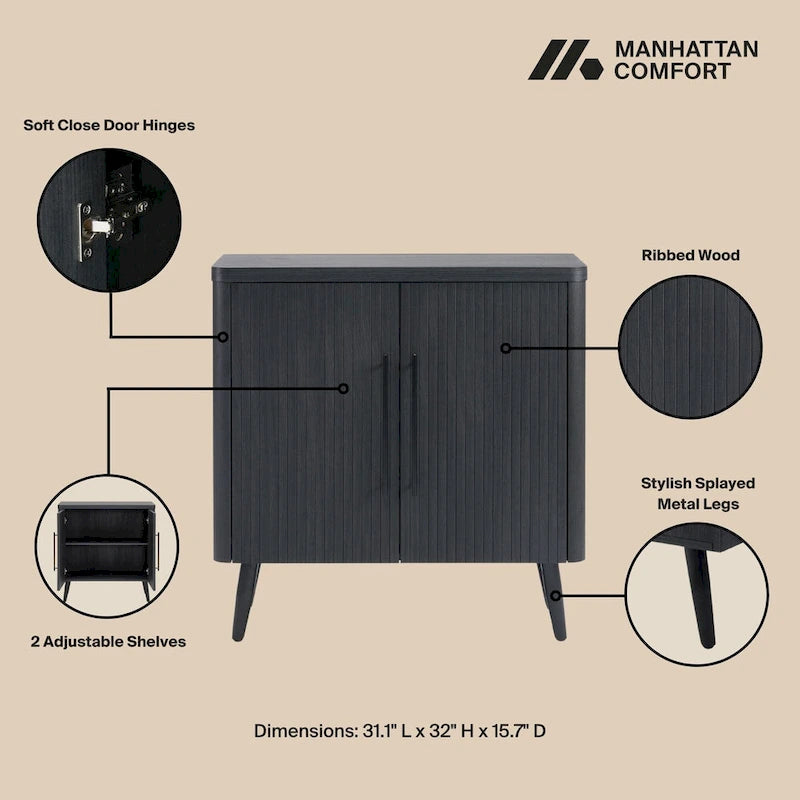 Manhattan Comfort Mid Century- Modern Jodie Accent Cabinet