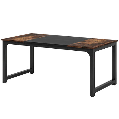 63 Industrial Dining Table for 4-6, Kitchen Table for Dinning Room - 63 L x 31.5 W x 29.53 H