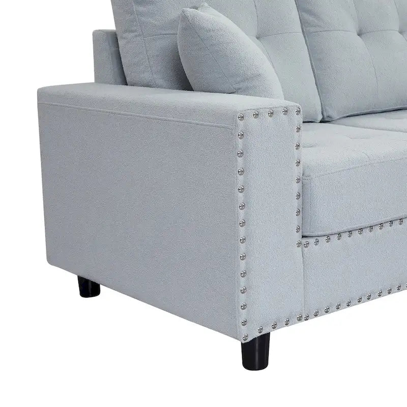 Merax Linen L-shaped Modular Sectional Sofa with Cushions