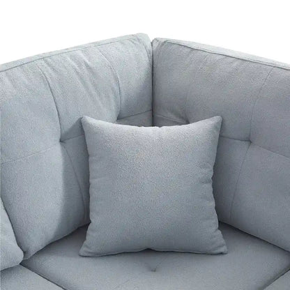 Merax Linen L-shaped Modular Sectional Sofa with Cushions