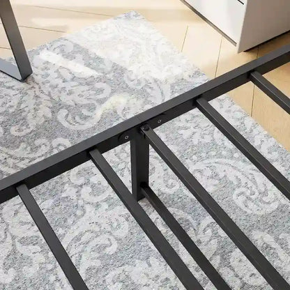 Platform Bed Frame With Wooden Headboard, Under Bed Storage, Non-Slip