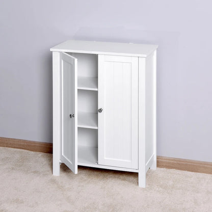 Bathroom Floor Storage Cabinet with Double Door