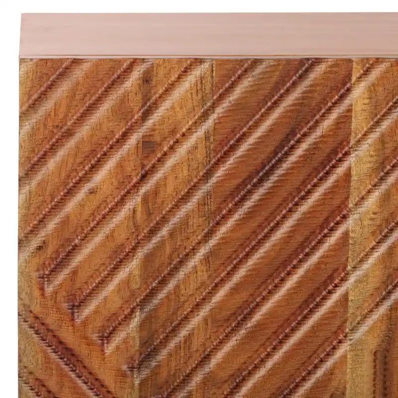 SAFAVIEH Couture Hewitt 4 Door Wood Sideboard - 68Wx18Dx30H